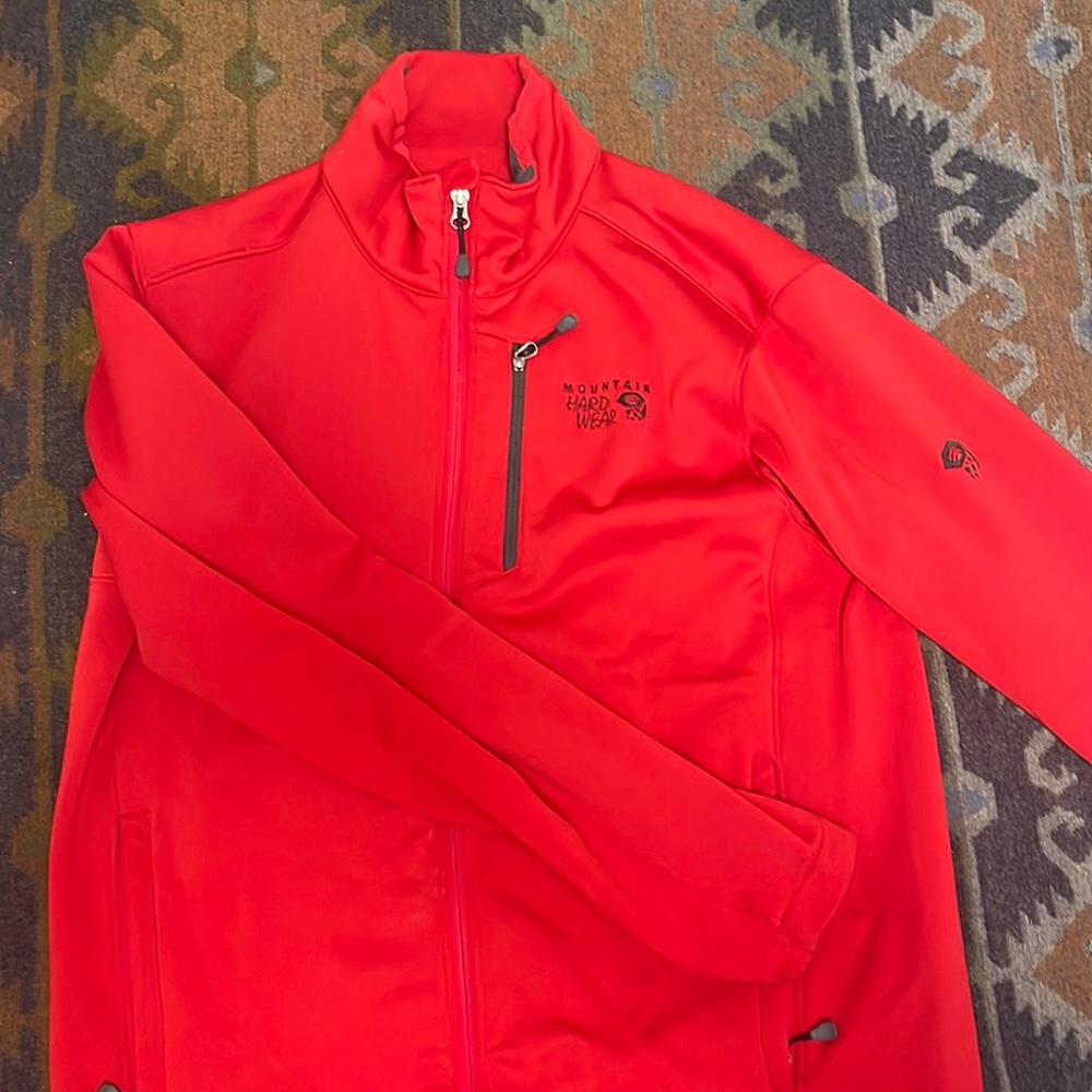 Mountain Hardware performance fleece jacket. Red
